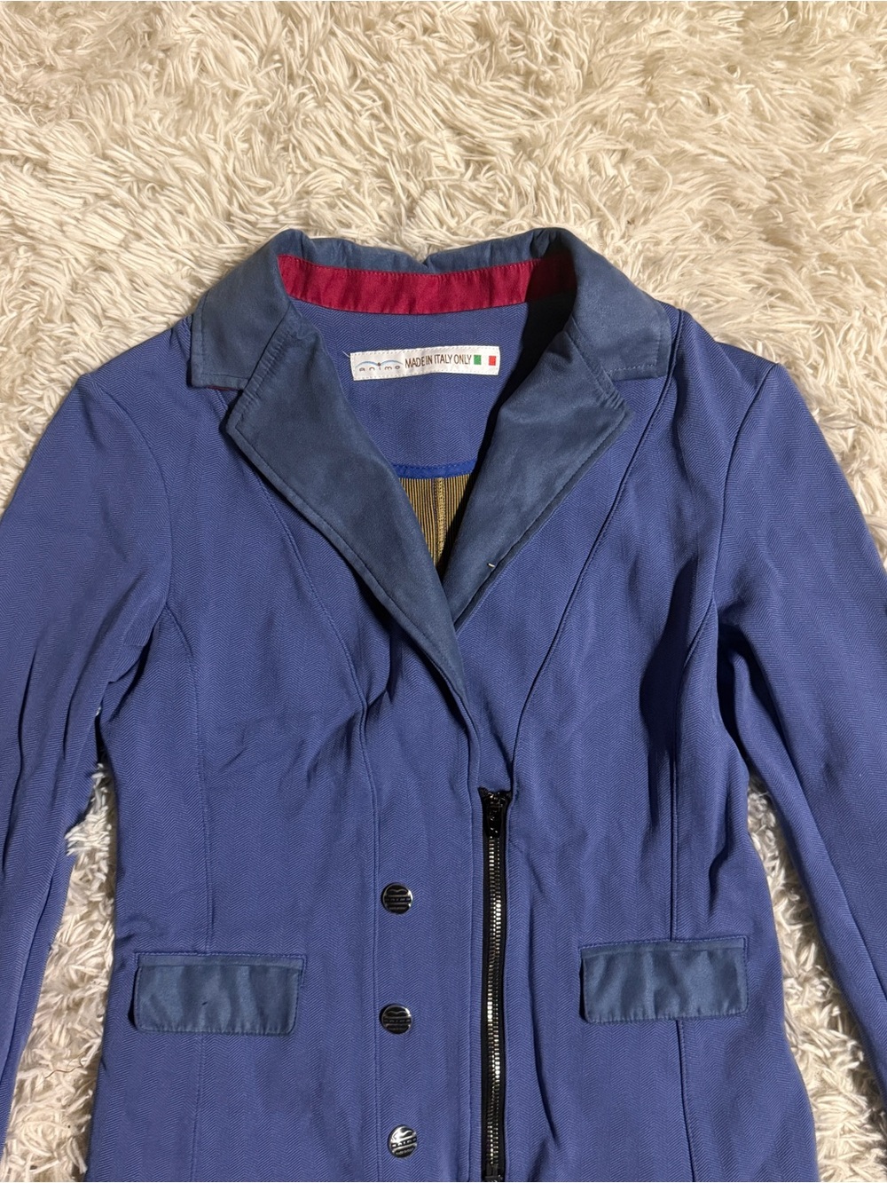 Women’s Size IT40 Blue Animo Louisiana Horseback Riding Show Coat. Good Cond. - Picture 2 of 8